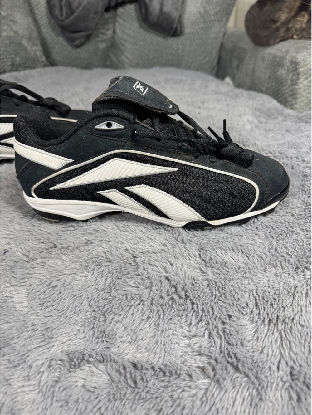 Reebok Black and White MLB Authentic Collection Baseball Cleats Size 9.5